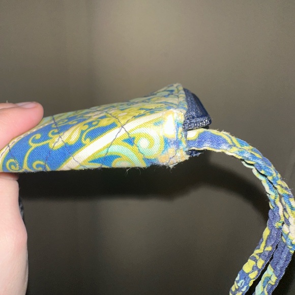 Vintage Vera Bradley wallet wristlet green and blue - Picture 3 of 6